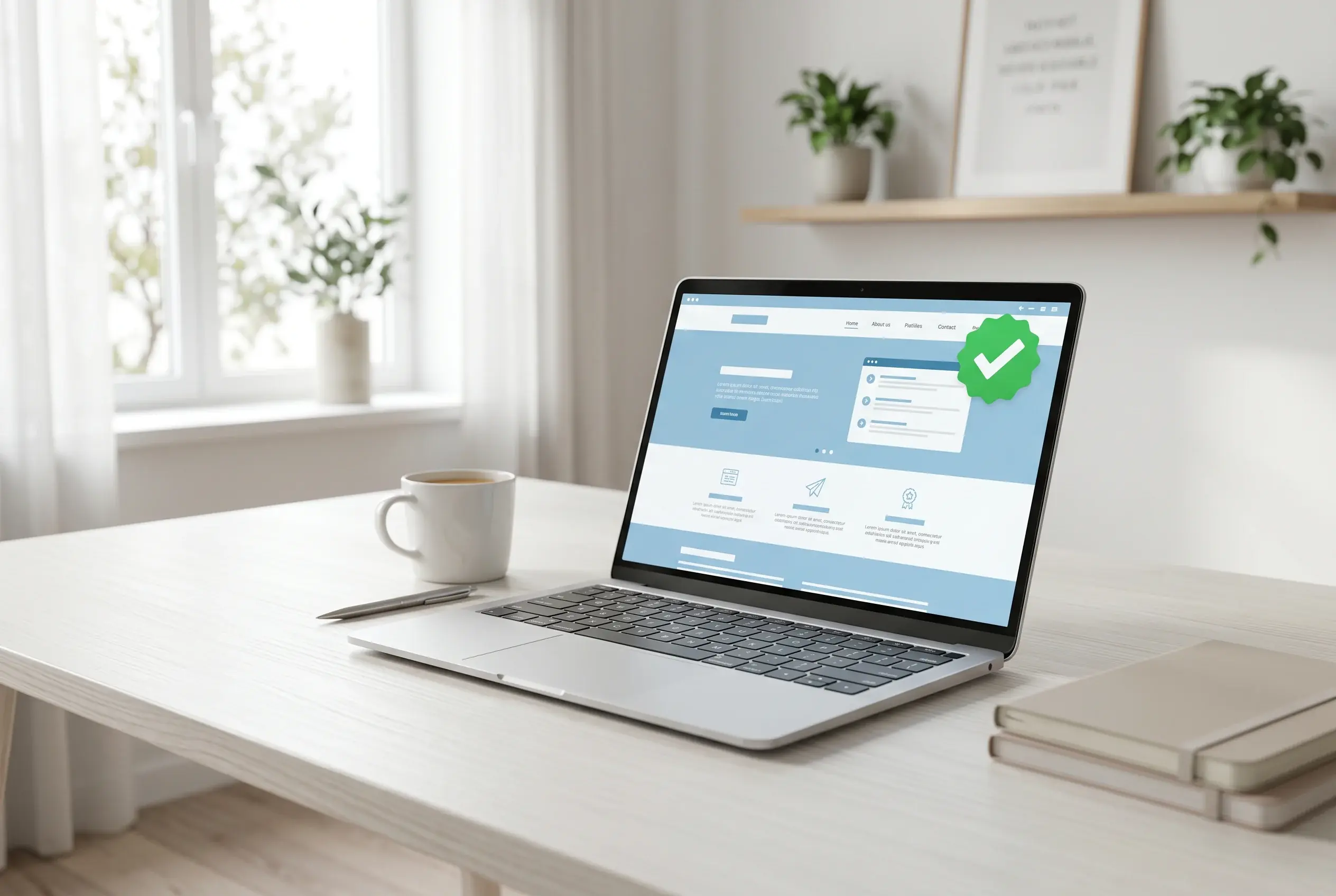 Ny betting side vist på en laptop med dansk licens-badge synlig